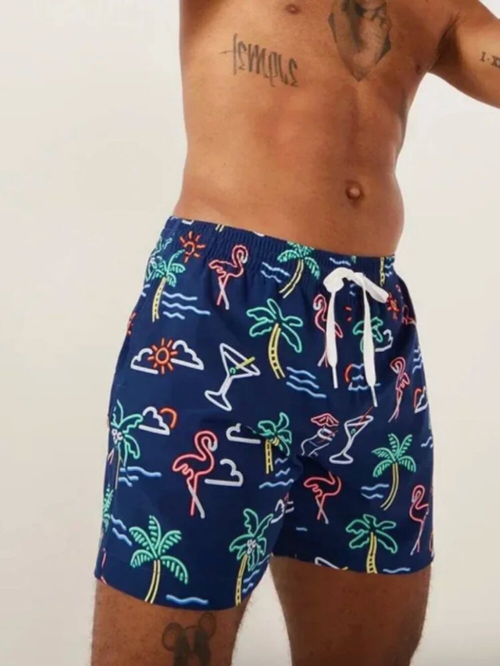 Chubbies Men The Neon Lights Classic Swim Trunk Size Large